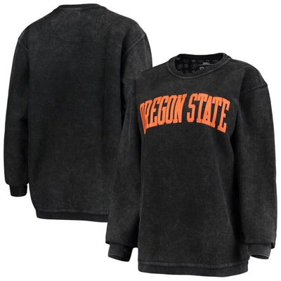 Pressbox Black Oregon State Beavers Comfy Cord Vintage Wash Basic Arch Pullover Sweatshirt