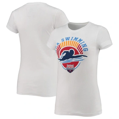 Outerstuff White Usa Swimming Streamline T-shirt