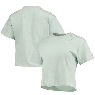 League Collegiate Wear Green Oregon Ducks Chain Stitch Clothesline Crop Top