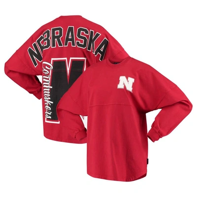 Spirit Jersey Scarlet Nebraska Huskers Loud N Proud  T-shirt