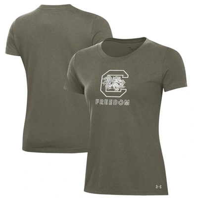 Under Armour Women's Olive South Carolina Gamecocks Freedom Performance T-shirt