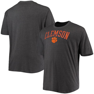 Champion Men's  Gray Clemson Tigers Big And Tall Arch Over Wordmark T-shirt