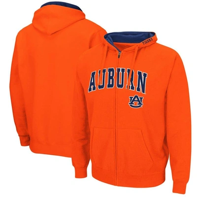 Colosseum Men's  Orange Auburn Tigers Arch Logo 3.0 Full-zip Hoodie