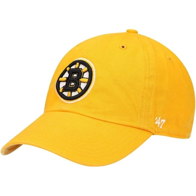 47 ' Gold Boston Bruins Clean Up Adjustable Hat