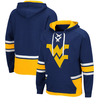 Colosseum Navy West Virginia Mountaineers Lace Up 3.0 Pullover Hoodie