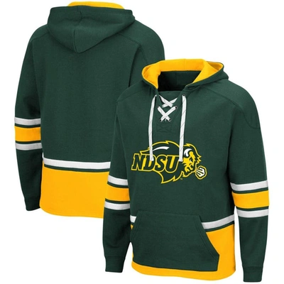 Colosseum Green Ndsu Bison Lace Up 3.0 Pullover Hoodie