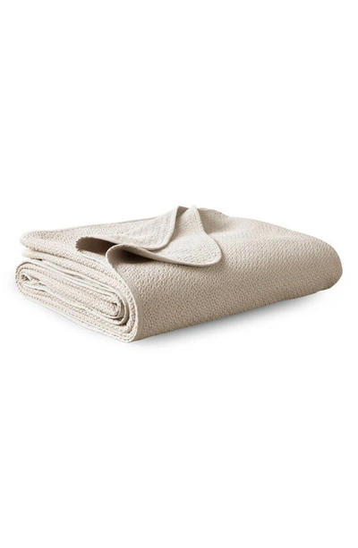 Coyuchi Honeycomb Organic Cotton Throw Blanket In Ivory