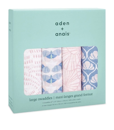 Aden + Anais Deco Swaddles (set Of 4) In Pink