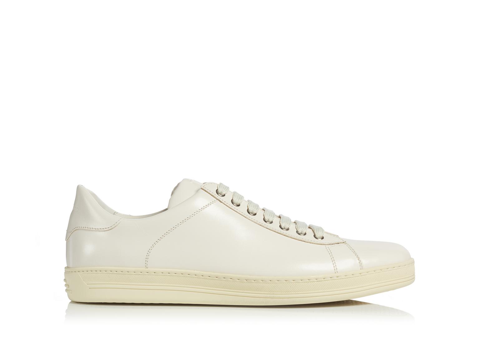 Tom Ford Russel Leather Low Top Sneaker In White | ModeSens