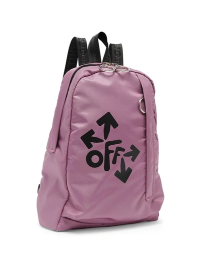 Off-white Off Rounded Logo-strap Backpack In Pink Black