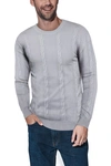 X-ray X Ray Crewneck Cable Knitted Pullover Sweater In Grey