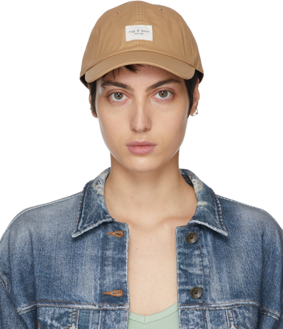 Rag & Bone Beige Addison Baseball Cap In Tan