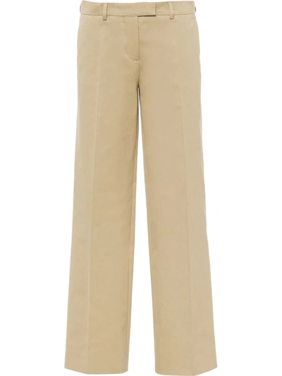 Miu Miu Logo Band Tailored Pant in Ardesia