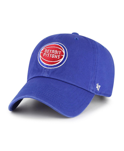 47 Brand Men's Blue Detroit Pistons Logo Clean Up Adjustable Hat