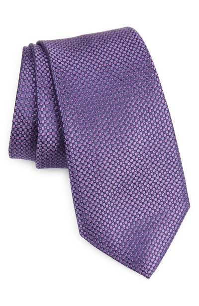 Nordstrom Collier Neat Silk Tie In Purple