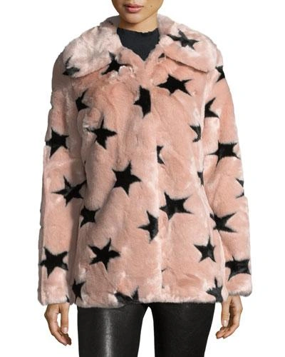 Avec Les Filles Novelty Faux fur Swing Coat In Light Pink ModeSens