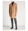 Sandro Single-breasted Wool And Cashmere-blend Coat In Camel