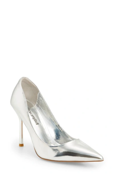 Jeffrey Campbell Trixy Pointed Toe Pump In Silver Metallic