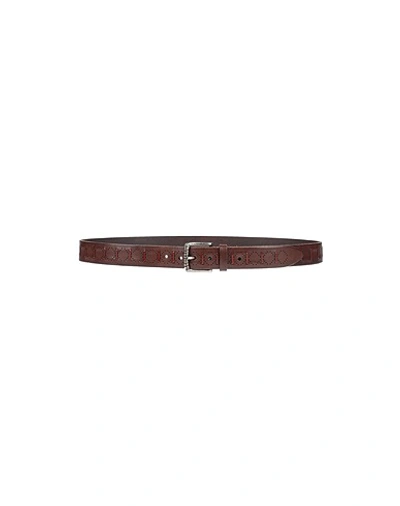 Brunello Cucinelli Leather Belt In Dark Brown