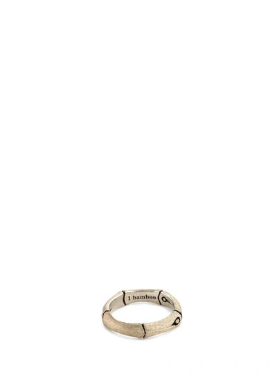 John Hardy Brushed Silver Bamboo Ring