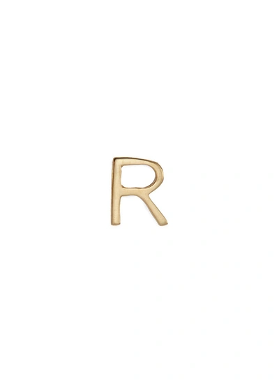 Loquet London 18k Yellow Gold Letter Charm - R In Metallic