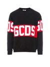 Gcds Cotton Sweatshirt With Logo In Black