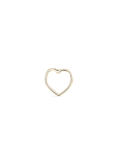 Loquet London 'heart' 14k Yellow Gold Single Stud Earring - Love In Metallic
