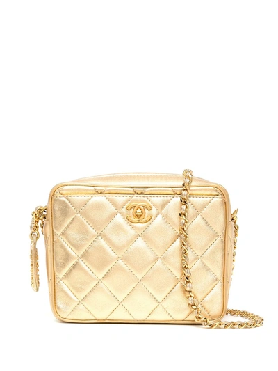 Chanel Pre-owned 1985-1993 CC Diamond-Quilted Crossbody Bag - Neutrals