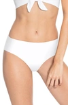 Robin Piccone Ava High Waist Bikini Bottoms In White