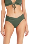 Robin Piccone Ava Twist Hipster Bikini Bottoms In Pine