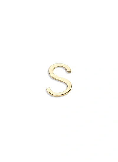Loquet London 18k Yellow Gold Letter Charm - S In Metallic