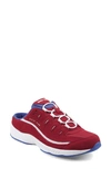 Easy Spirit Romy Mule Sneaker In Babrbados Cherry/ White/ Navy
