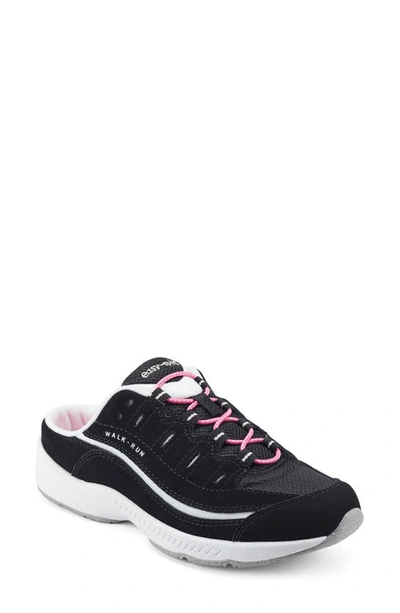 Easy Spirit Romy Mule Sneaker In Black/ White
