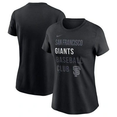 Nike Women's  Black San Francisco Giants Baseball Club T-shirt