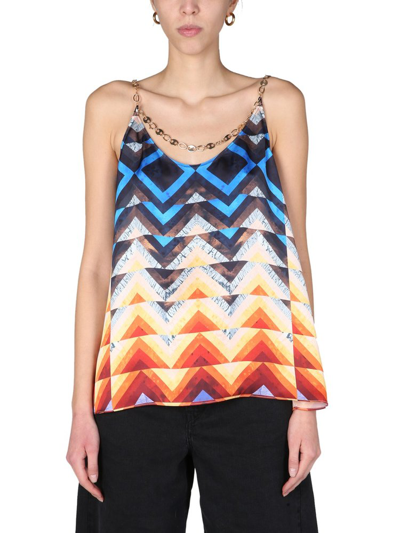 Paco Rabanne Graphic-print Tank Top In Multicolor