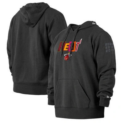 New Era Men's  Black Miami Heat 2021/22 City Edition Big And Tall Pullover Hoodie