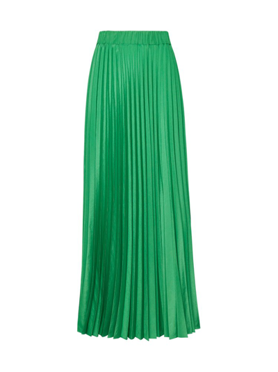 P.a.r.o.s.h Potery Pleated Maxi Skirt In Green
