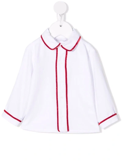 Patachou Babies' Viyella Contrasting Trim Shirt In White