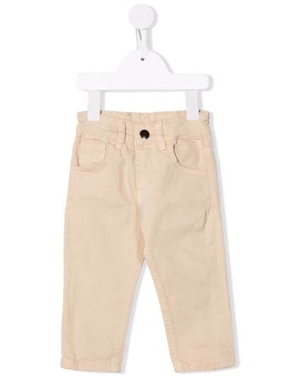 Patachou Babies' Twill Straight Trousers In Neutrals
