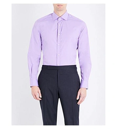 Ralph Lauren Aston Cotton Shirt In Lavender