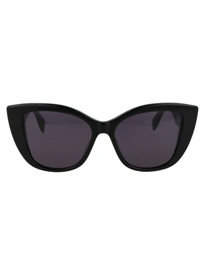 Alexander Mcqueen Am0347s Sunglasses In 001 Black Black Grey