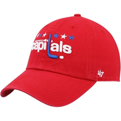 47 ' Red Washington Capitals Clean Up Adjustable Hat