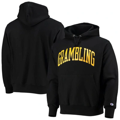 Champion Black Grambling Tigers Tall Arch Pullover Hoodie