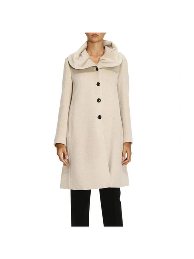 Armani Collezioni Coat Coat Women In Beige | ModeSens