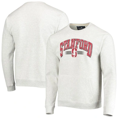 League Collegiate Wear Heathered Grey Stanford Cardinal Upperclassman Pocket Pullover Sweatshirt