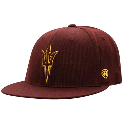 Top Of The World Men's  Maroon Arizona State Sun Devils Team Color Fitted Hat