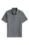 Vineyard Vines Sea Island Cotton Polo Shirt In Gray Heather