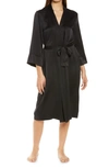 Papinelle Silk Robe In Black