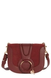 See By Chloé Hana Suede & Leather Shoulder Bag In Burnt Mahogany