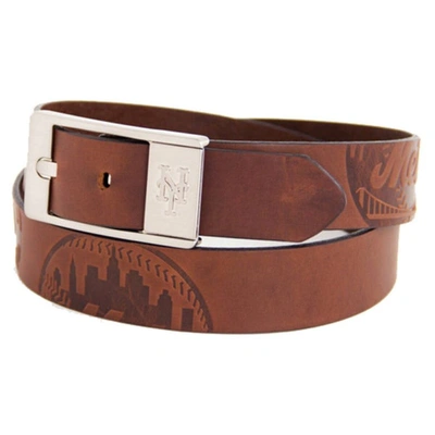 Eagles Wings Brown New York Mets Brandish Leather Belt